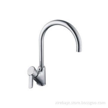 Commercial Single Chromed Handle Kitchen Sink Mixer Taps Wi